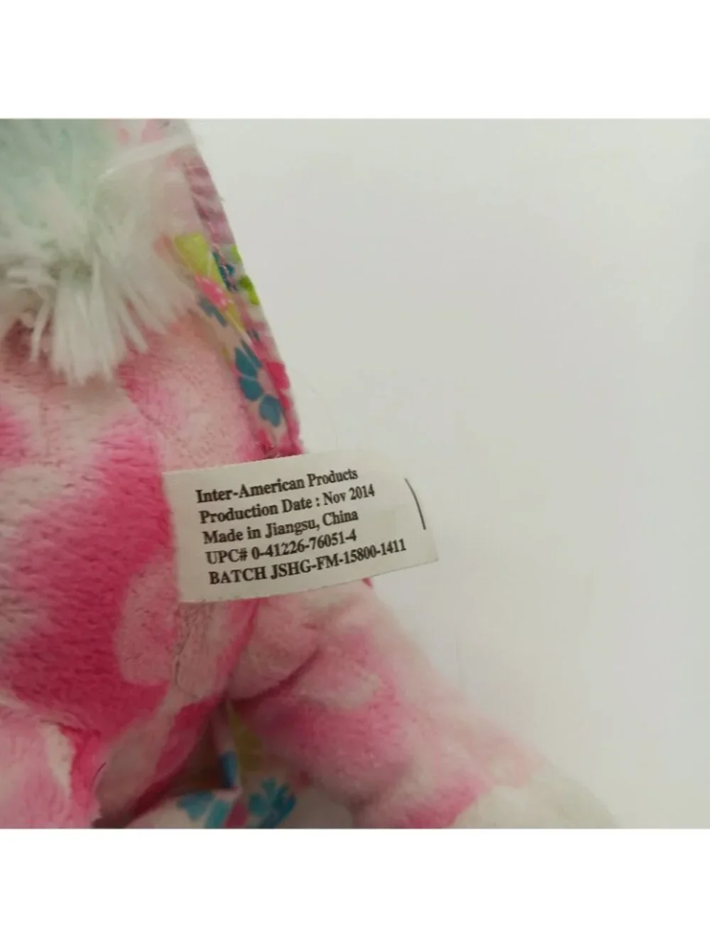 Inter American Baby First Bunny Rabbit Plush Pink Floral 7